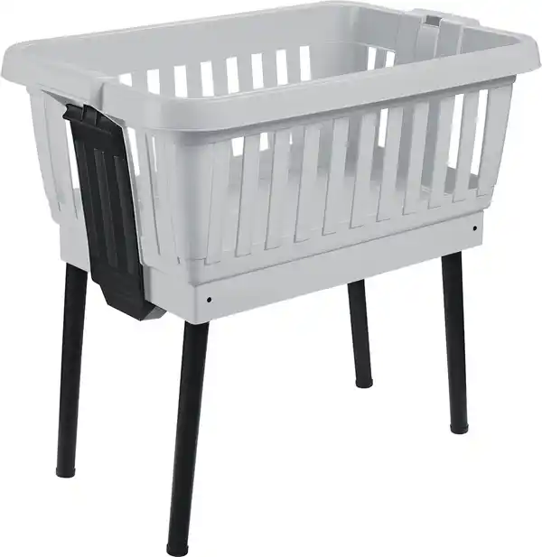 Bild 1 von Tontarelli Wäschekorb mit ausklappbaren Beinen Amico 50 L hellgrau
