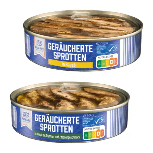 Bild 1 von ALMARE Geräucherte Sprotten 160g