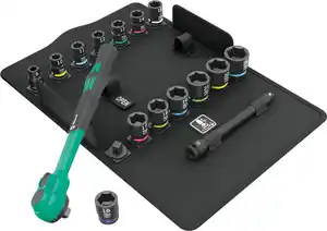 Wera Knarrensatz 8100 SB 12 Zyklop Comfort Umschalthebel 3/8" 16-teilig