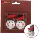 Bild 1 von Teelicht Schneemannsgesicht 1LED 4x4,5x6cm 2er