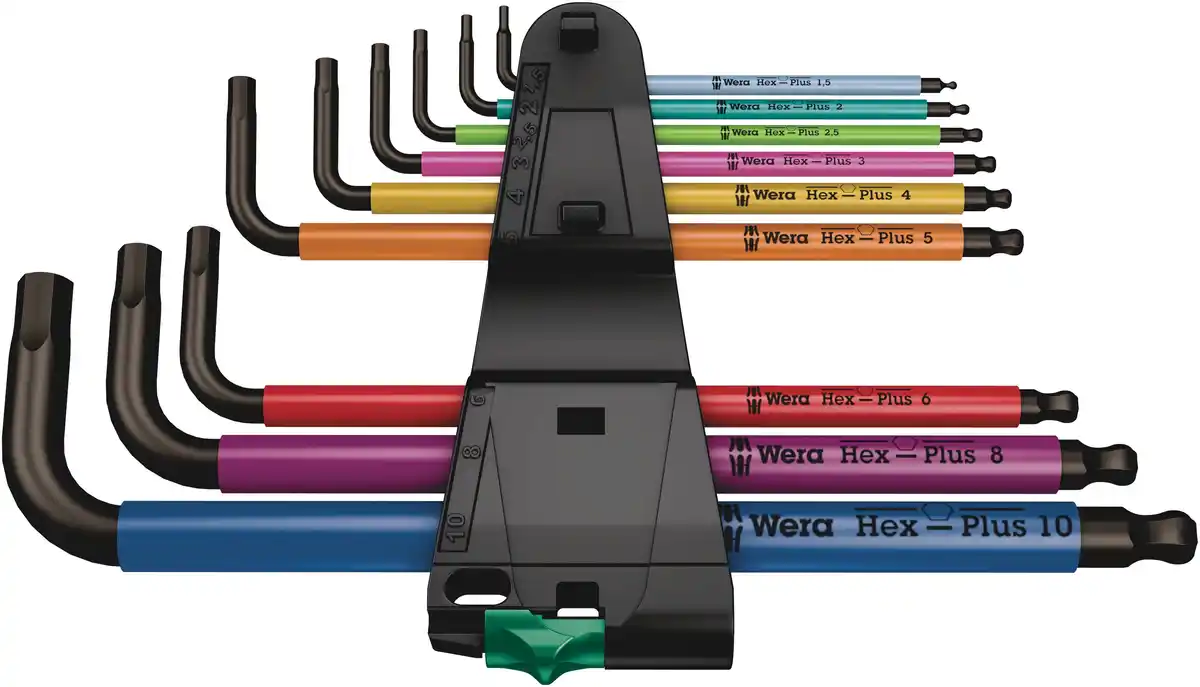 Bild 1 von Wera Winkelschlüsselsatz BlackLaser 950/9 Hex-Plus Multicolour 1 9-teilig