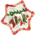 Bild 1 von WH Glasschale Stern Weihnachtsstrumpf 17,7x1,8cm