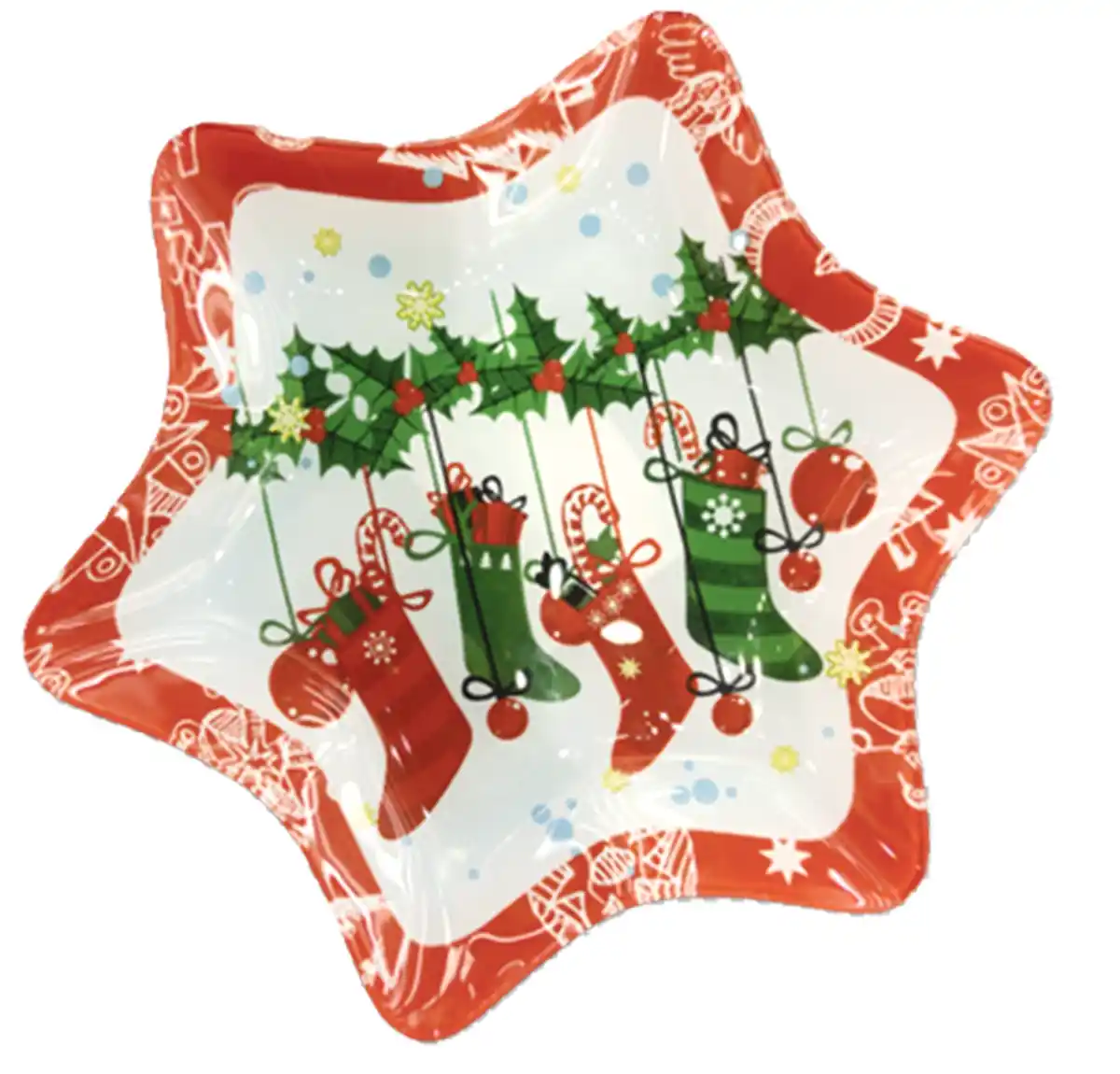 Bild 1 von WH Glasschale Stern Weihnachtsstrumpf 17,7x1,8cm