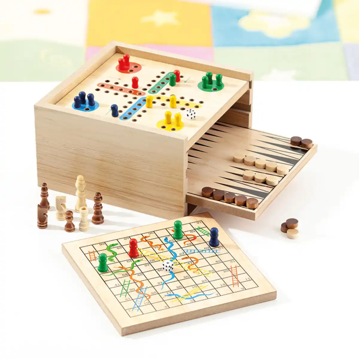 Bild 1 von Game Holz-Brettspiel 7in1