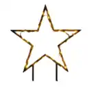 Bild 1 von Gartenstecker Stern 31x5x1,3x31,5cm 100LED Timer