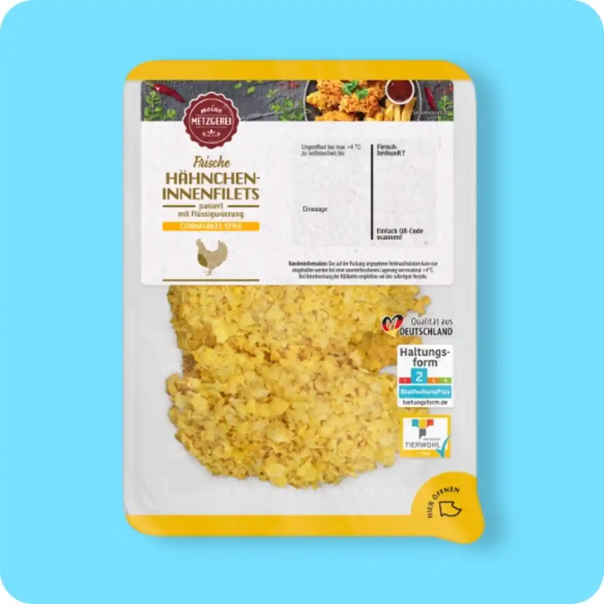 Bild 1 von MEINE METZGEREI Panierte Hähnchen-Innenfilets, Cornflakes-Style