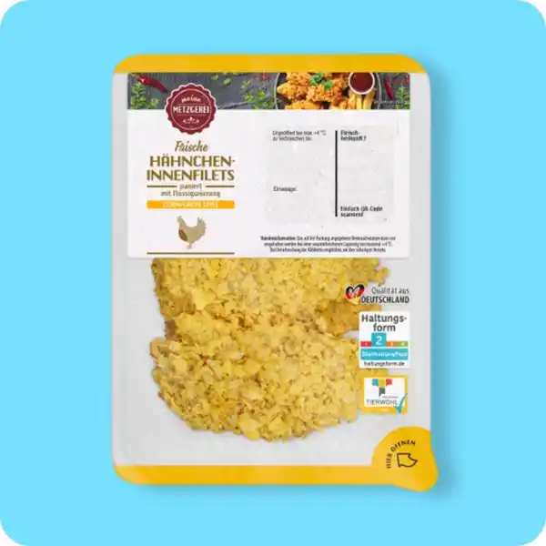 Bild 1 von MEINE METZGEREI Panierte Hähnchen-Innenfilets, Cornflakes-Style