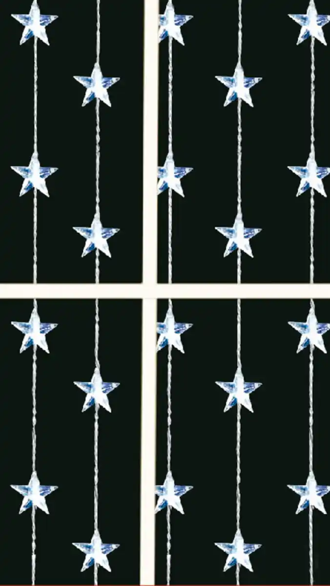Bild 1 von 24er Sternen- Lichtervorhang 120x80cm