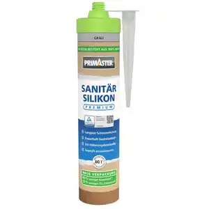 PRIMASTER Sanitär Silikon Premium grau 280 ml