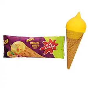 Eis mit Maracuja-Geschmack mit Füllung mit Maracuja - Geschm...