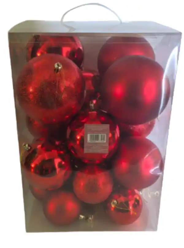 Bild 1 von Große Christbaumkugeln25er Pack rot