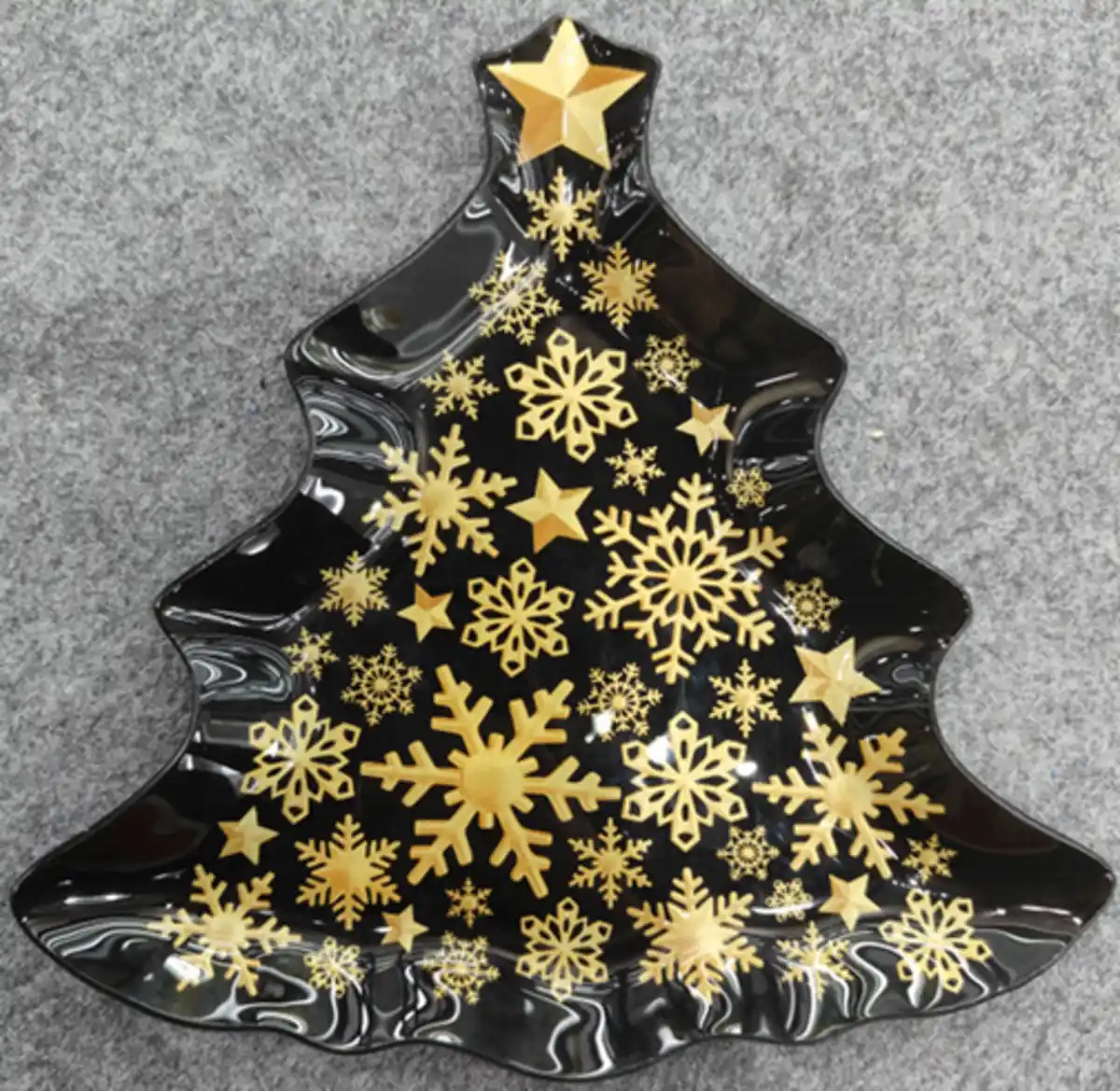 Bild 1 von WH Glasschale Tannenbaum Sterne 24,5x24,7x2cm