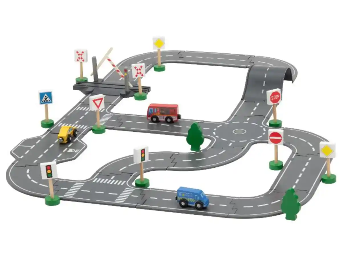 Bild 2 von lupilu® Straßen-Set Stadt / Straßen-Set Rennstrecke, 35-teilig / 38-teilig