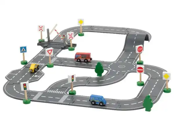 Bild 2 von lupilu® Straßen-Set Stadt / Straßen-Set Rennstrecke, 35-teilig / 38-teilig