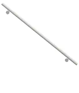 DOLLE Handlauf-Set Aluminium weiß, 150 cm, Ø 40 mm