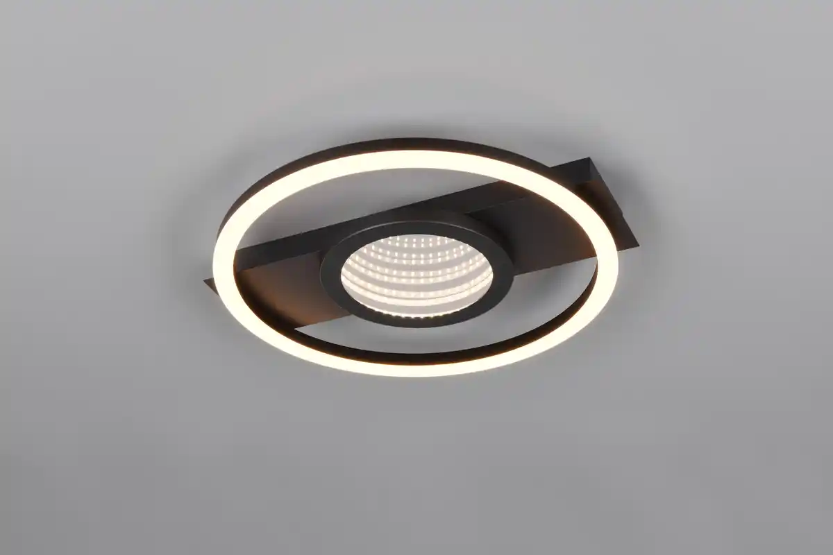 Bild 1 von Trio LED Deckenleuchte Wheeler 16 W schwarz matt
