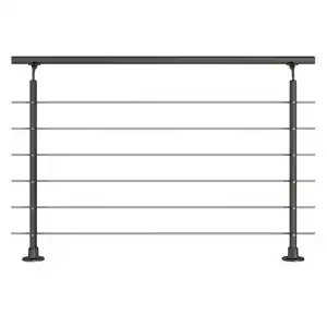 DOLLE Geländer-Komplettset, Alu anthrazit, 150 cm Oberboden Montage