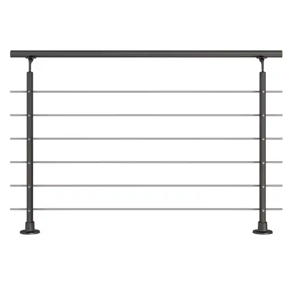 Bild 1 von DOLLE Geländer-Komplettset, Alu anthrazit, 150 cm Oberboden Montage