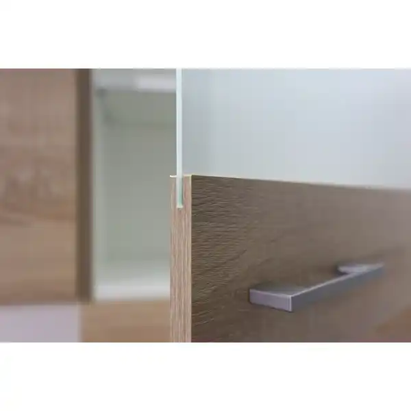 Bild 2 von Flex-Well Glas-Hängeschrank »Samoa«, Sonoma Eiche, weiß/braun, melaminbeschichtete Spanplatte