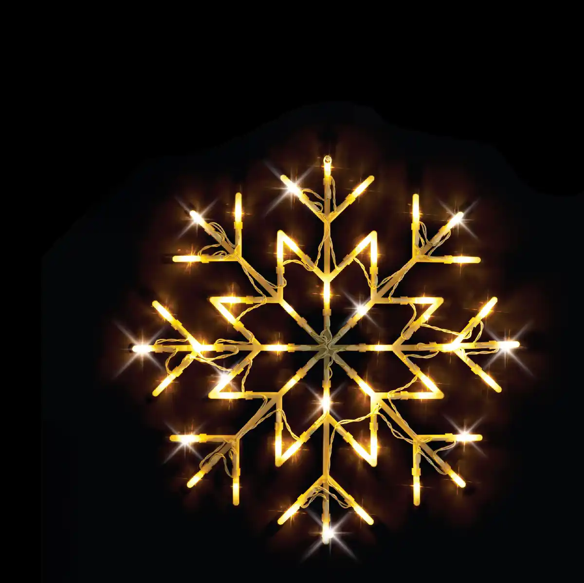 Bild 1 von Schneeflocke Sil. 37Ø 50LEDs Timer 3xAA ne ww