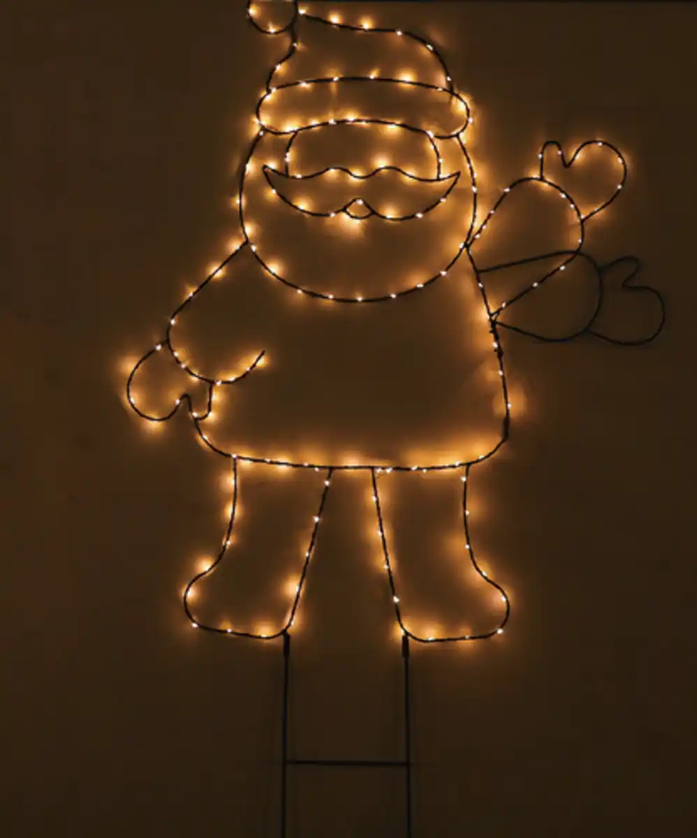 Bild 1 von Gartenstecker WH Mann winkend 180 LED wwTimer IP44