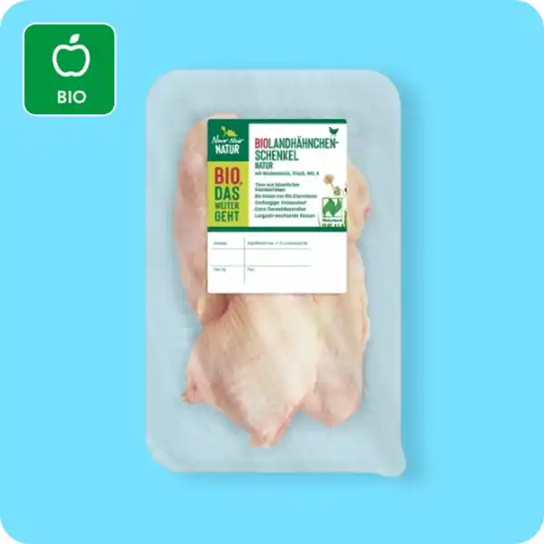 Bild 1 von NUR NUR NATUR Bio-Landhähnchen-Schenkel, Natur