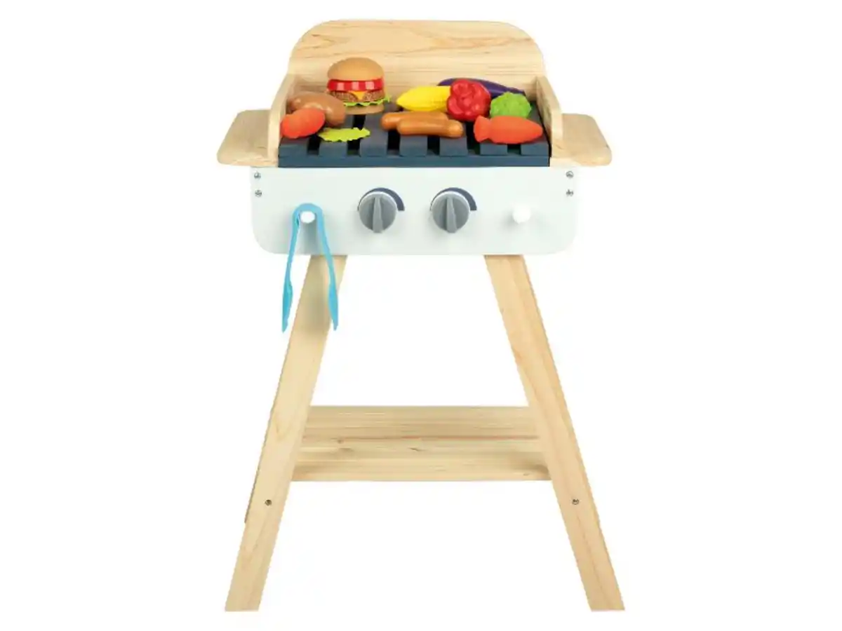 Bild 2 von Playtive Holz Spielzeug-Grill für draußen, 14-teilig