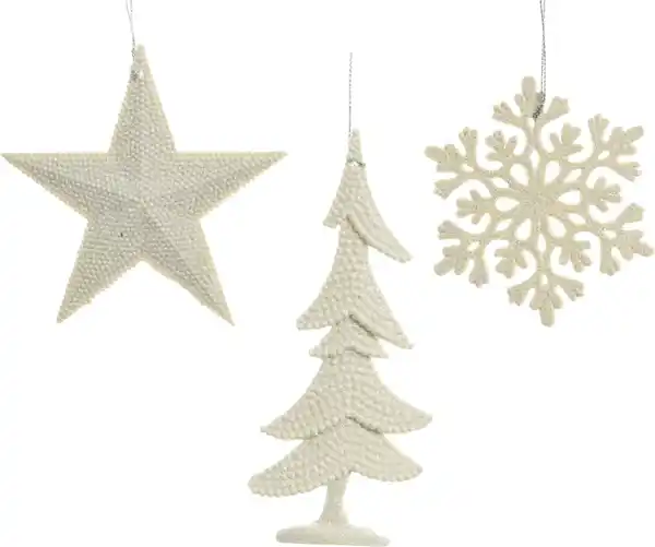 Bild 1 von Kaemingk Weihnachtsanhänger in weiß 10,5 cm