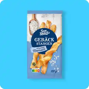 SUNSNACKS Gebäckstangen, Meersalz oder Käse