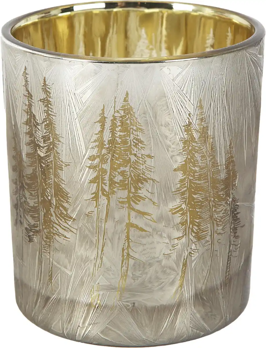 Bild 1 von TrendLine Kerzenhalter aus Glas Ø 7 x 8 cm silber-gold