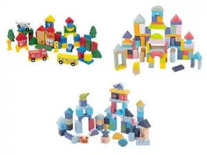 lupilu® Spieltrommel-Sortiment Stadt/Bunte Bausteine/Meereswelt