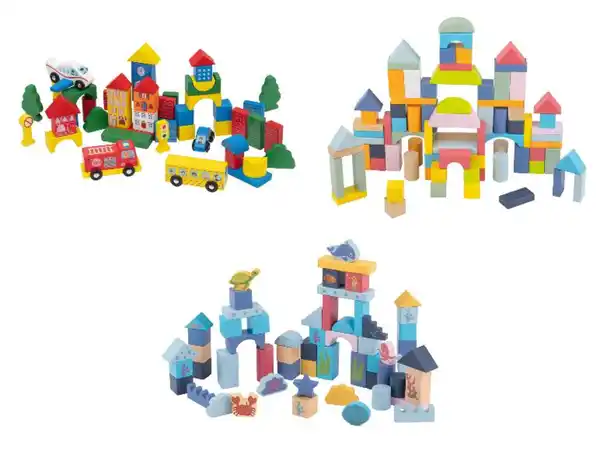 Bild 1 von lupilu® Spieltrommel-Sortiment Stadt/Bunte Bausteine/Meereswelt