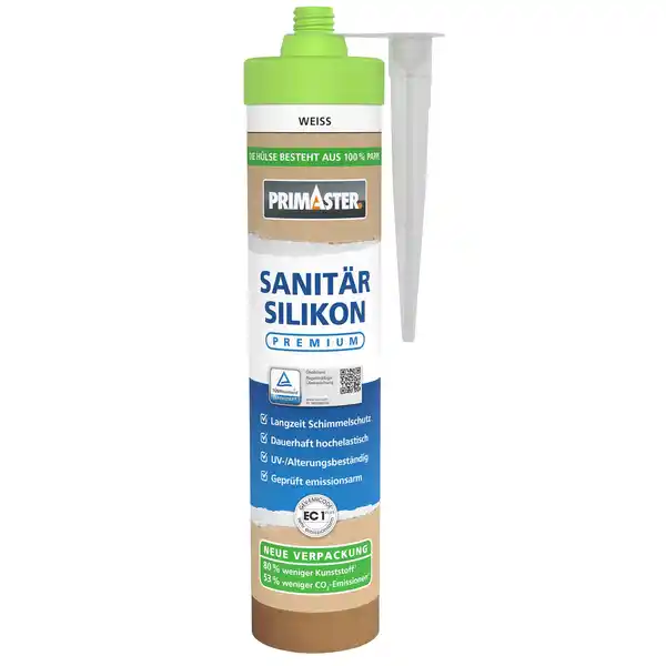 Bild 1 von PRIMASTER Sanitär Silikon Premium weiß 280 ml
