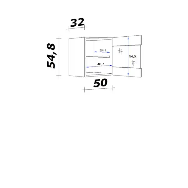 Bild 4 von Flex-Well Glas-Hängeschrank »Samoa«, Sonoma Eiche, weiß/braun, melaminbeschichtete Spanplatte