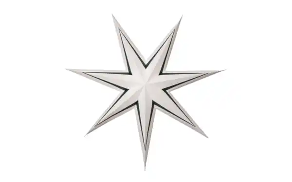 Bild 1 von Papier Stern Stripe, dunkelgrün/weiß, 70 cm