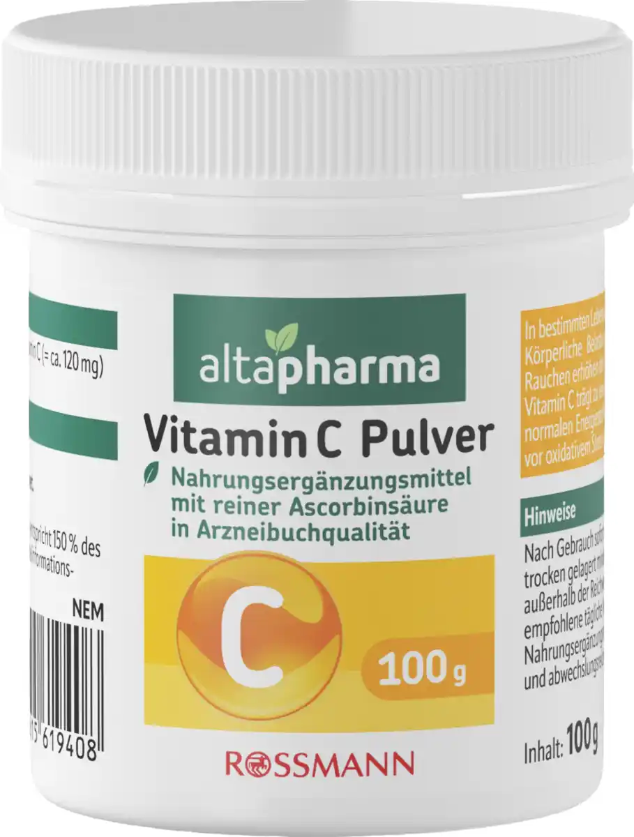 Bild 2 von altapharma Vitamin C Pulver, reine Ascorbinsäure, Arzneibuchqualität, 100 g