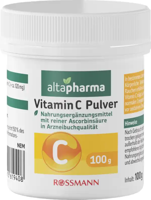 Bild 2 von altapharma Vitamin C Pulver, reine Ascorbinsäure, Arzneibuchqualität, 100 g