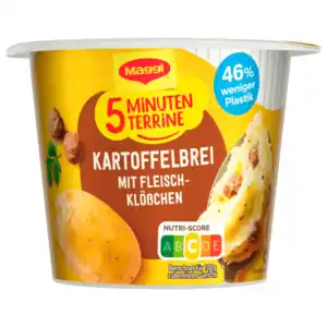 Maggi 5 Minuten Terrine Kartoffelbrei mit Fleischklößchen 46g