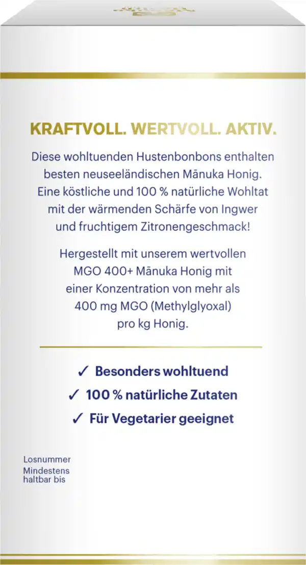 Bild 4 von manuka health Manuka Honig Hustenbonbons MGO 400 Ingwer & Zitronen-Geschmack, 100 g