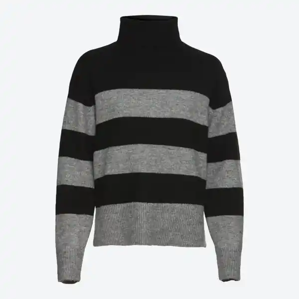 Bild 2 von Damen-Ringelpullover mit Rollkragen