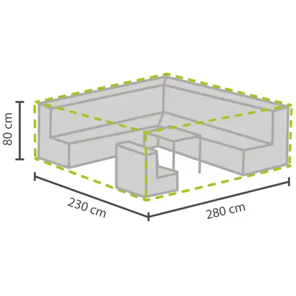 Bild 2 von Perel Garten-Schutzhülle XL für Lounge-Gruppen 80 cm x 230 cm x 280 cm