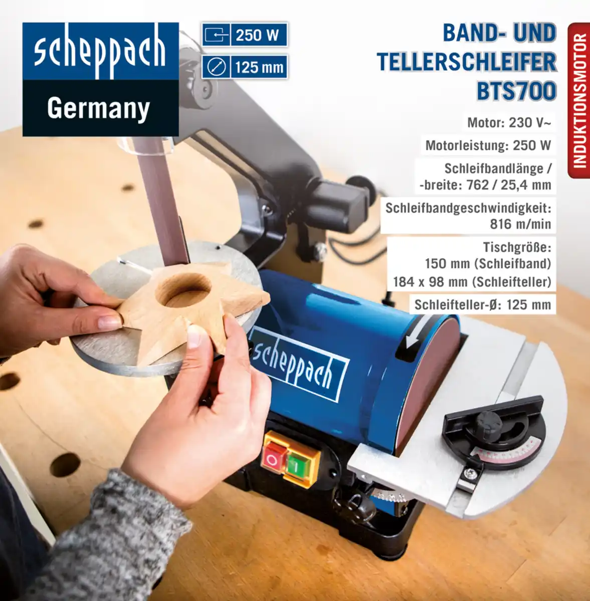 Bild 2 von Band- und Tellerschleifer BTS700 250 W 230V/50 Hz