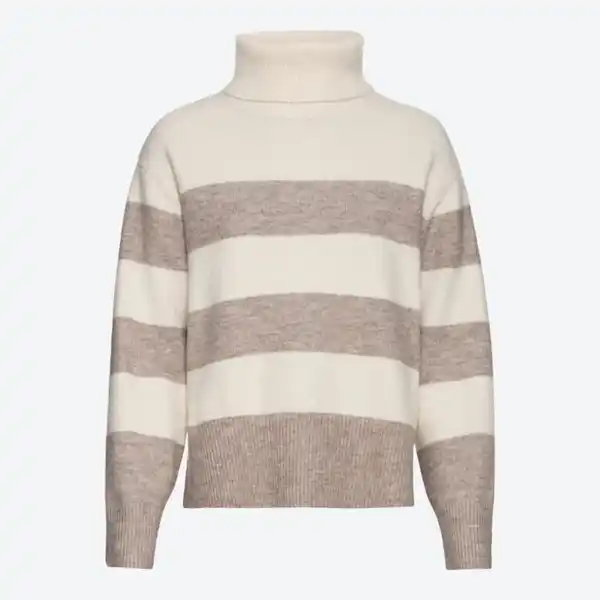 Bild 2 von Damen-Ringelpullover mit Rollkragen