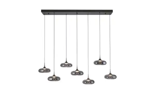 Bild 1 von LED-Pendelleuchte Posh, grau, 7-flammig