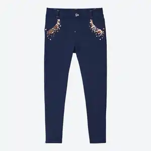 Kinder-Mädchen-Sweatleggings mit Gürtelschlaufen