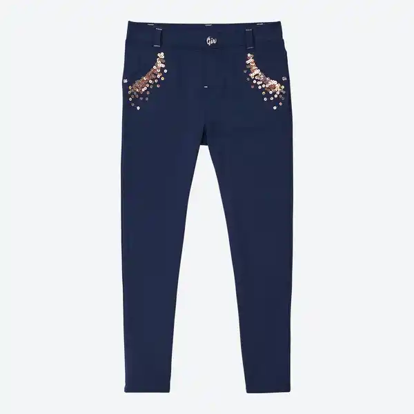 Bild 1 von Kinder-Mädchen-Sweatleggings mit Gürtelschlaufen