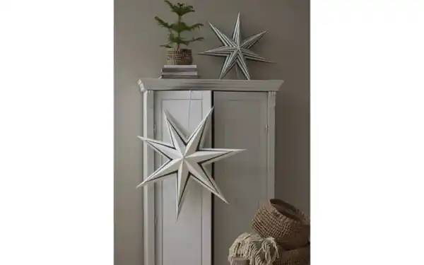 Bild 4 von Papier Stern Stripe, dunkelgrün/weiß, 70 cm