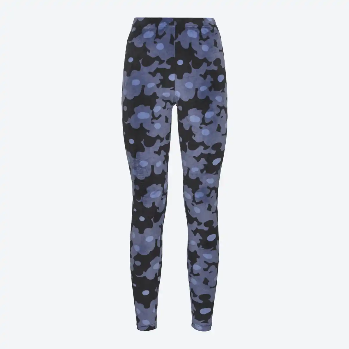 Bild 3 von Damen-Homewear-Velvet-Leggings mit Blumen-Muster
