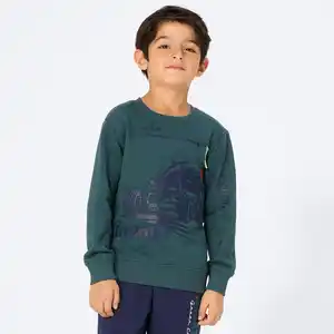 Kinder-Jungen-Sweatshirt mit Rennwagen-Motiv