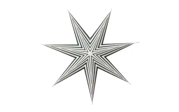 Bild 1 von Papier Stern Stripe, dunkelgrün/weiß, 70 cm